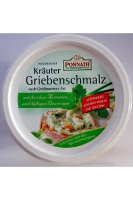 Kräuter Griebenschmalz - Fűszeres sült zsír 200 gramm